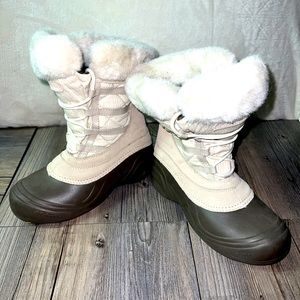 Columbia Boots Womens Sierra Summette Fossil, Cosmo  BL1519-105 Waterproof 6.5